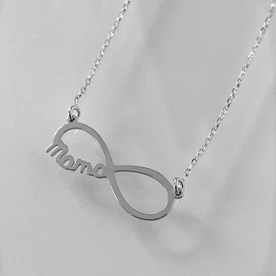 MAMA INFINITY SILVER NECKLACE