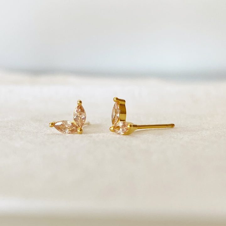 EMMA GOLD CHAMPAGNE EARRINGS