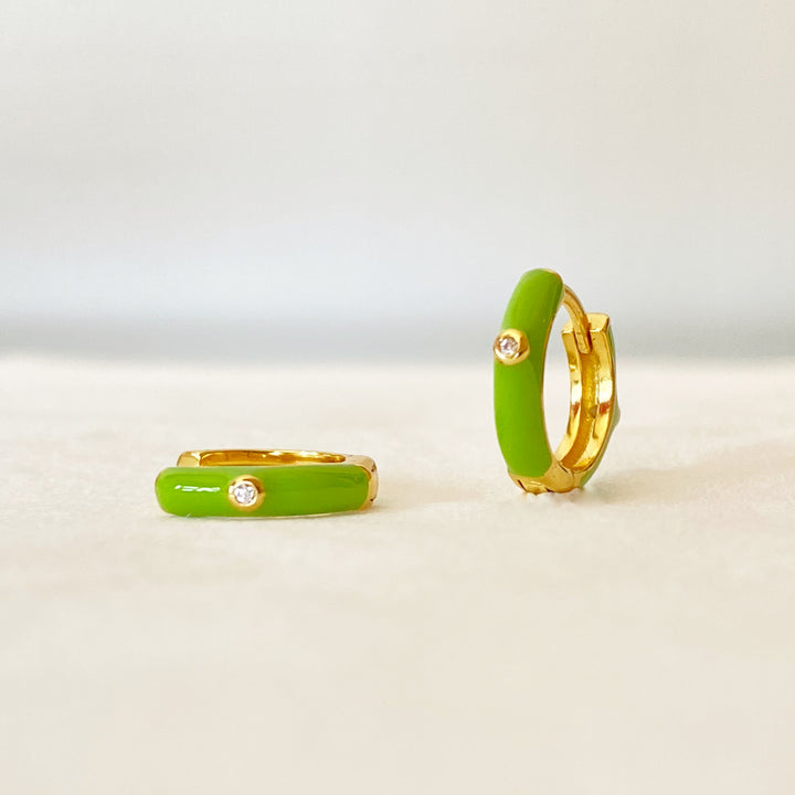 ZINNIA GOLD GREEN EARRINGS