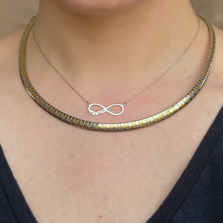 MAMA INFINITY SILVER NECKLACE