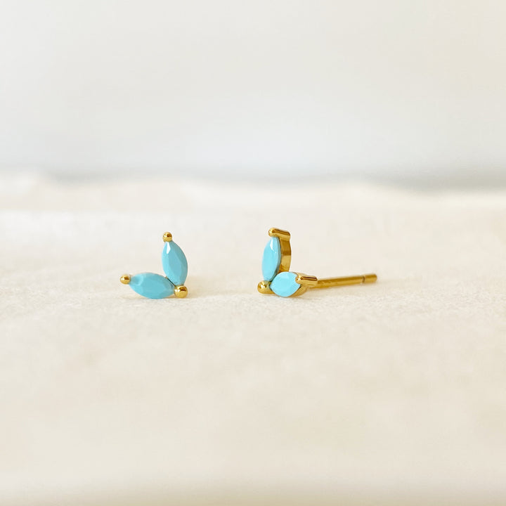EMMA GOLD TURQUOISE EARRINGS
