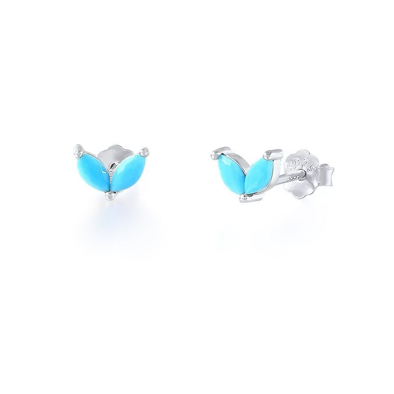 EMMA SILVER TURQUOISE EARRINGS