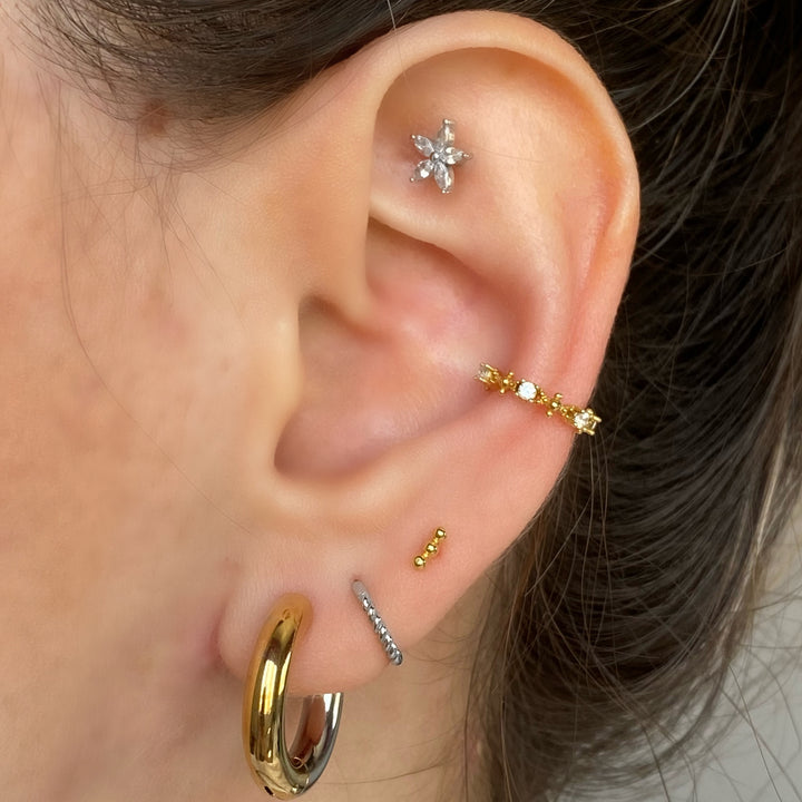 LEXIE GOLD & SILVER EARRINGS