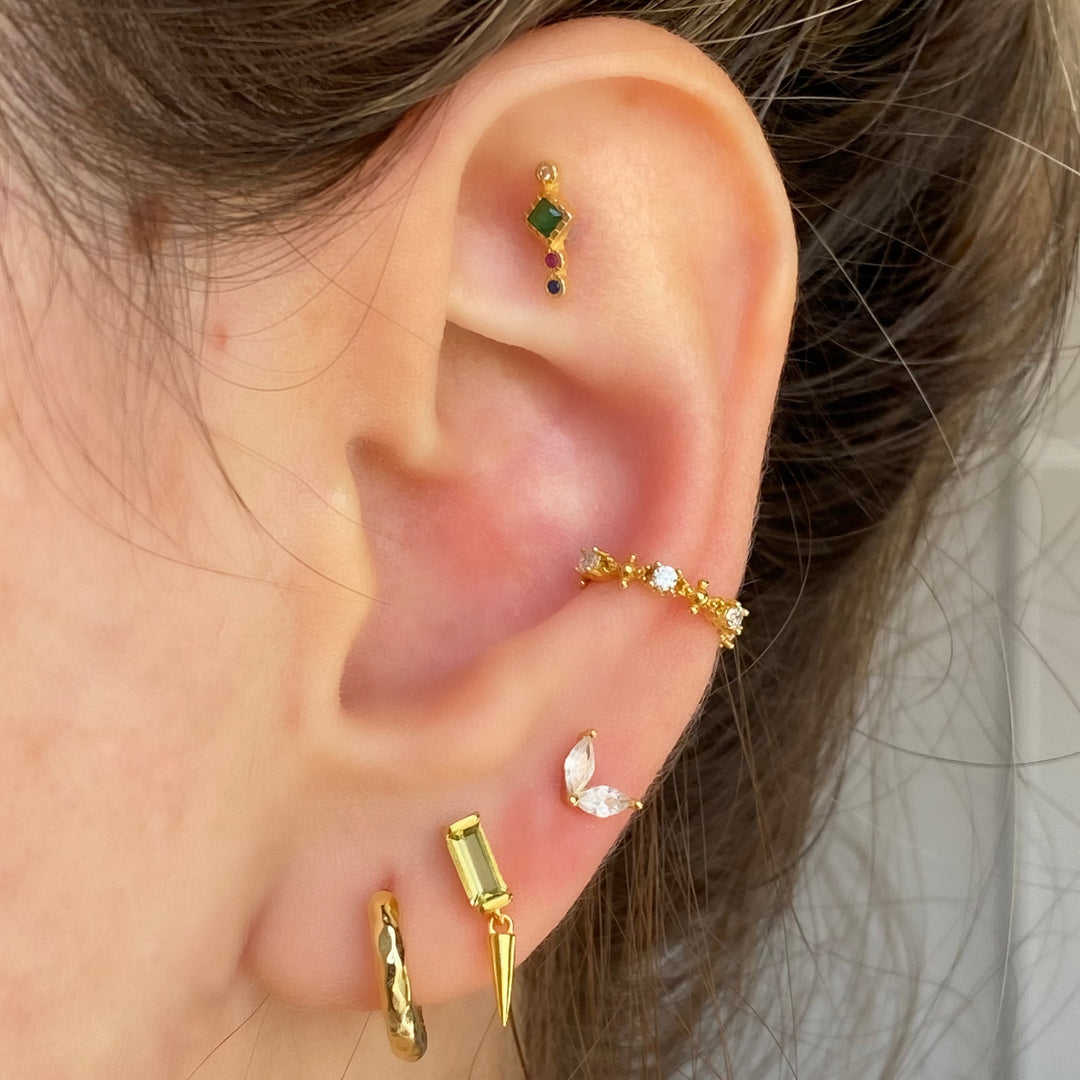 ELIS GOLD KHAKI EARRINGS