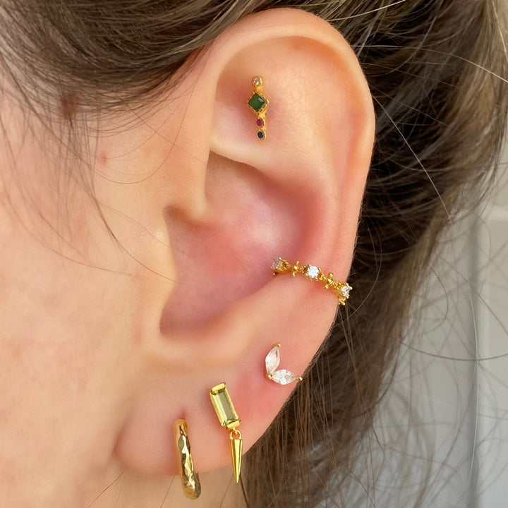 ELIS GOLD KHAKI EARRINGS