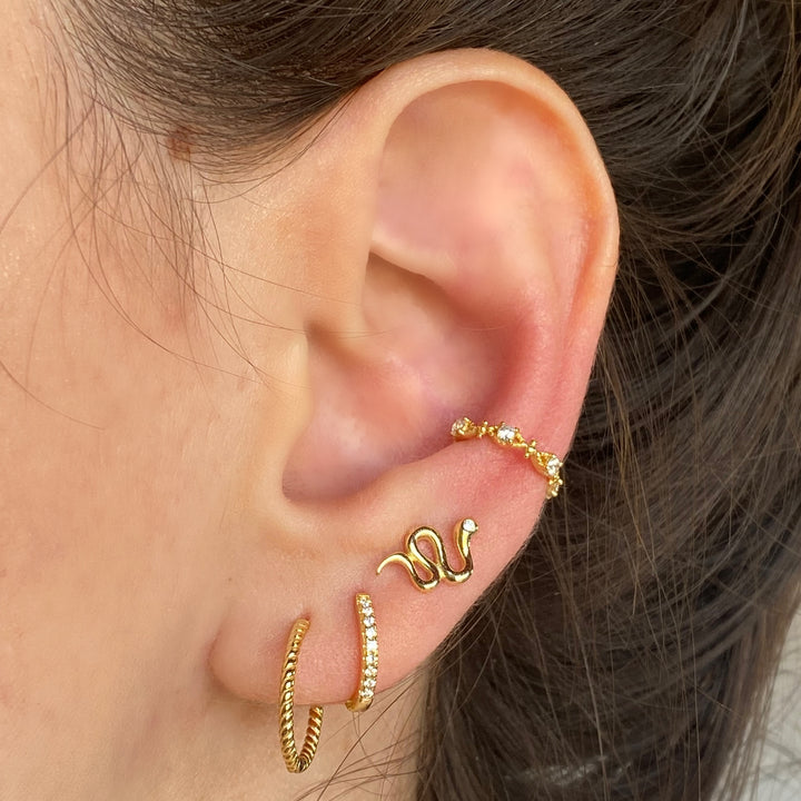 LINDSEY GOLD WHITE EARRINGS