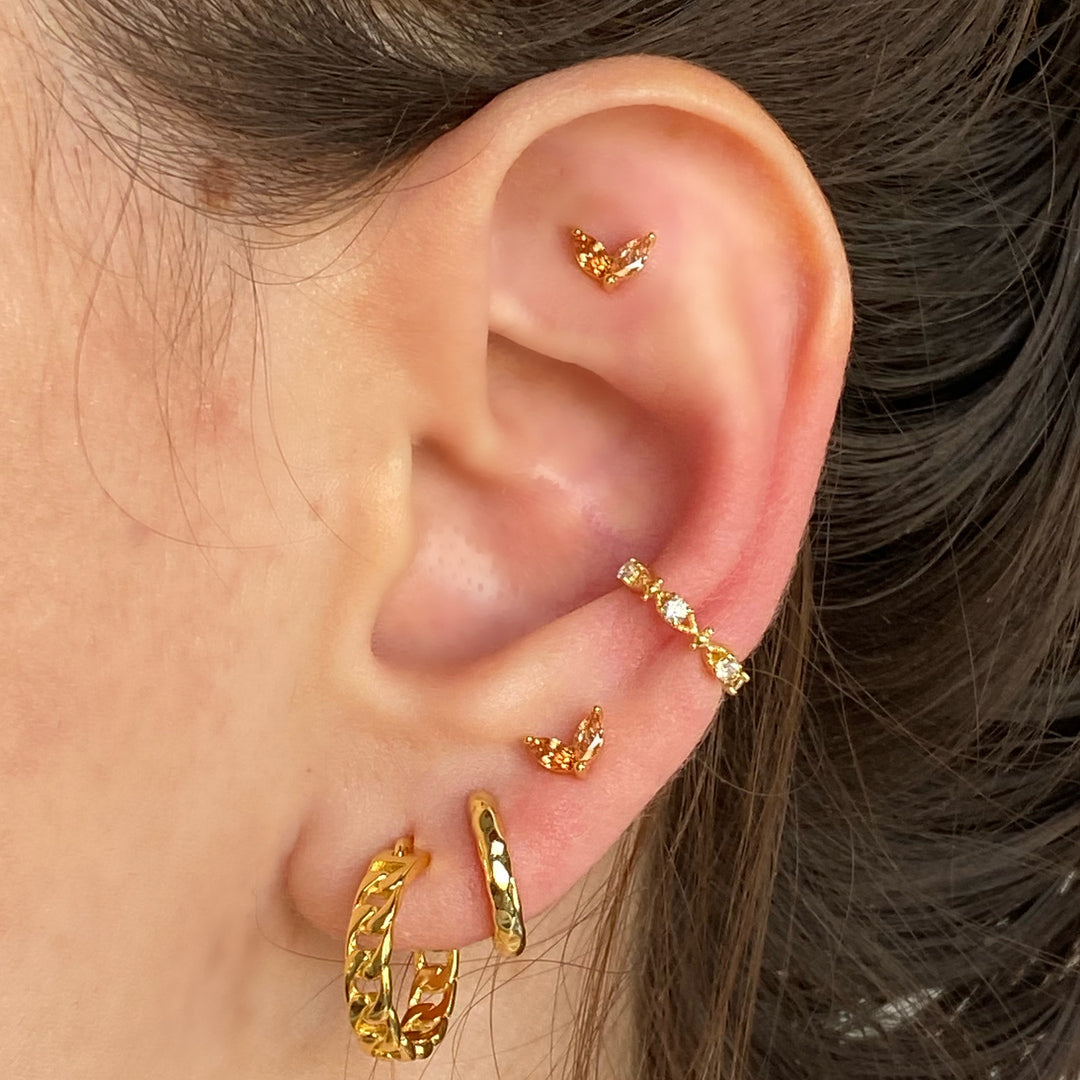 EMMA GOLD ORANGE EARRINGS