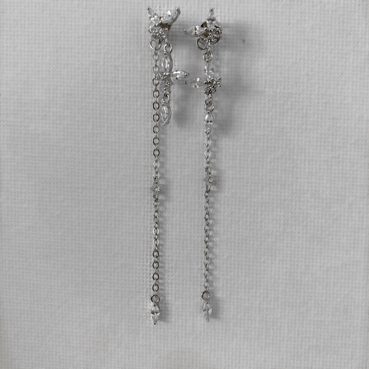 CLARA SILVER WHITE EARRINGS