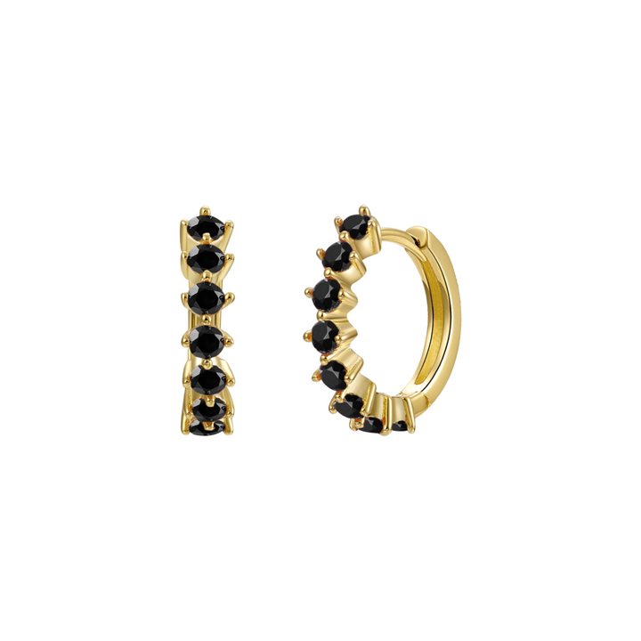 CINDY GOLD BLACK EARRINGS