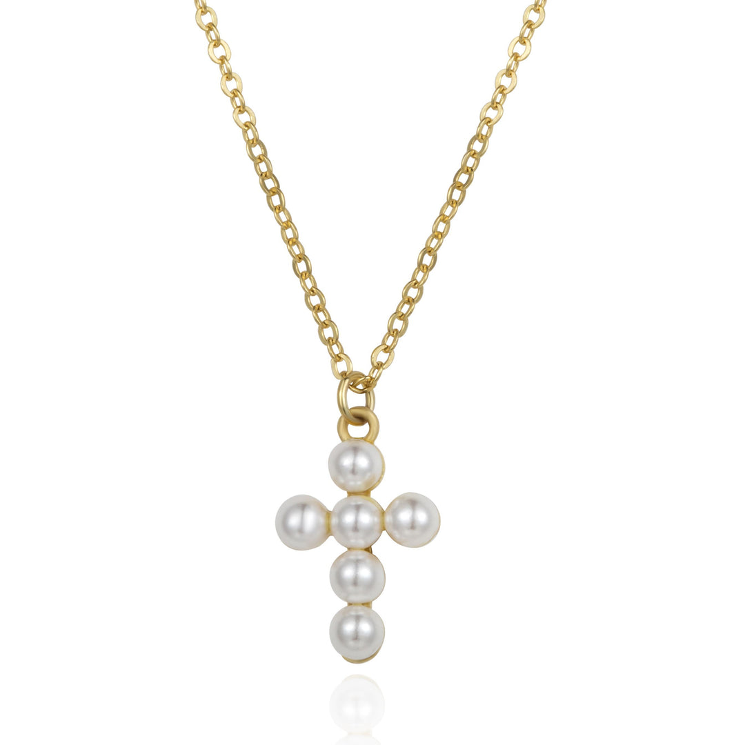 CROSS PEARL GOLD NECKLACE