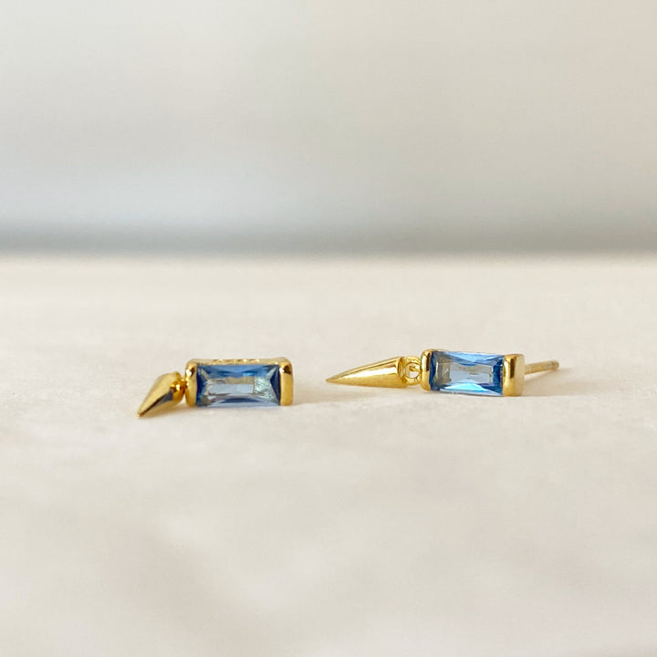 ELIS GOLD BABY BLUE EARRINGS