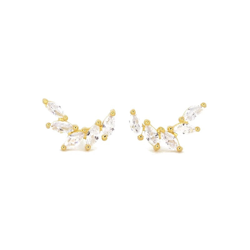 DARCY GOLD WHITE EARRINGS