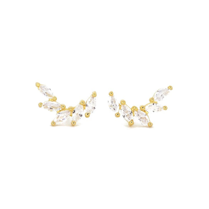 DARCY GOLD WHITE EARRINGS