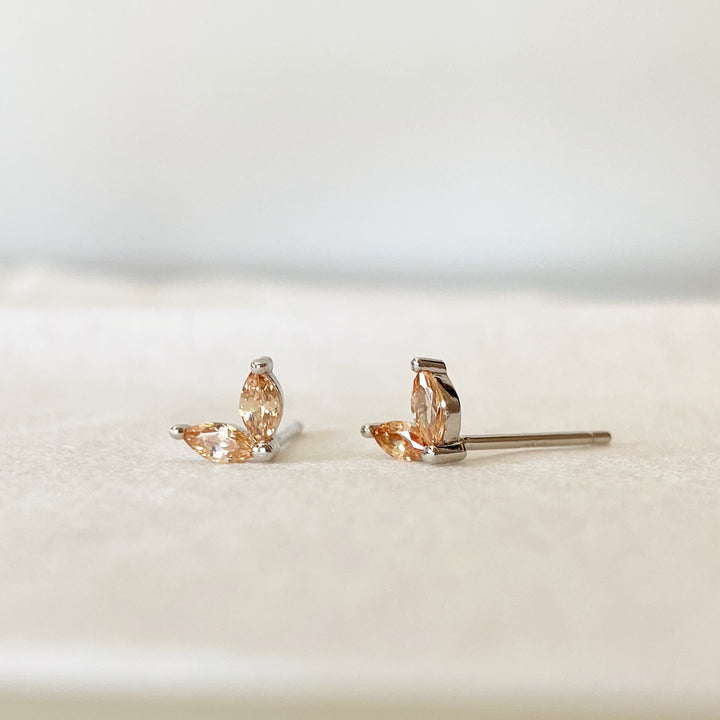 EMMA SILVER ORANGE EARRINGS