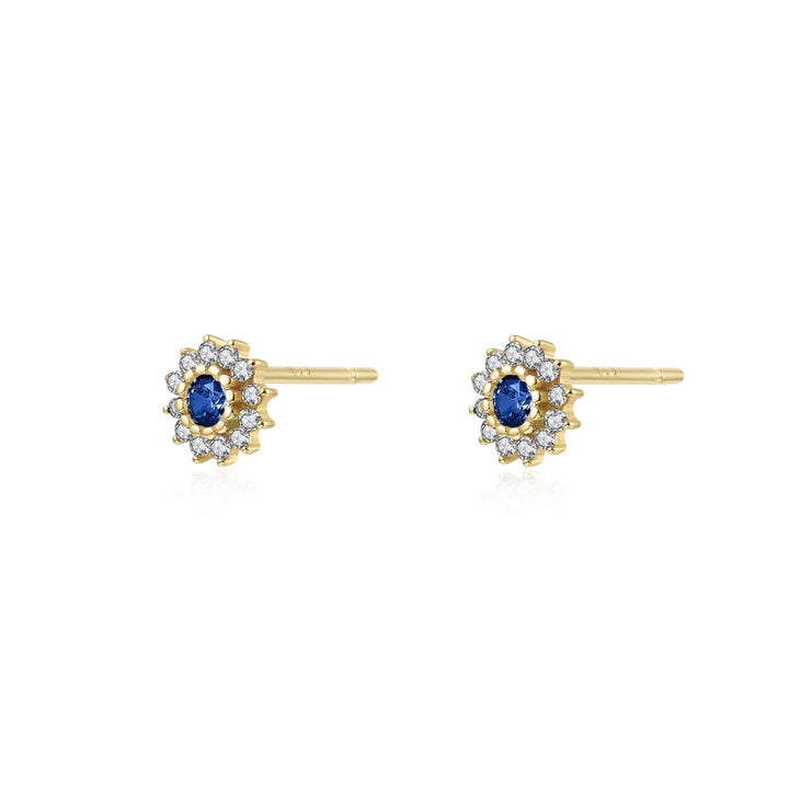 IVY GOLD BLUE EARRINGS