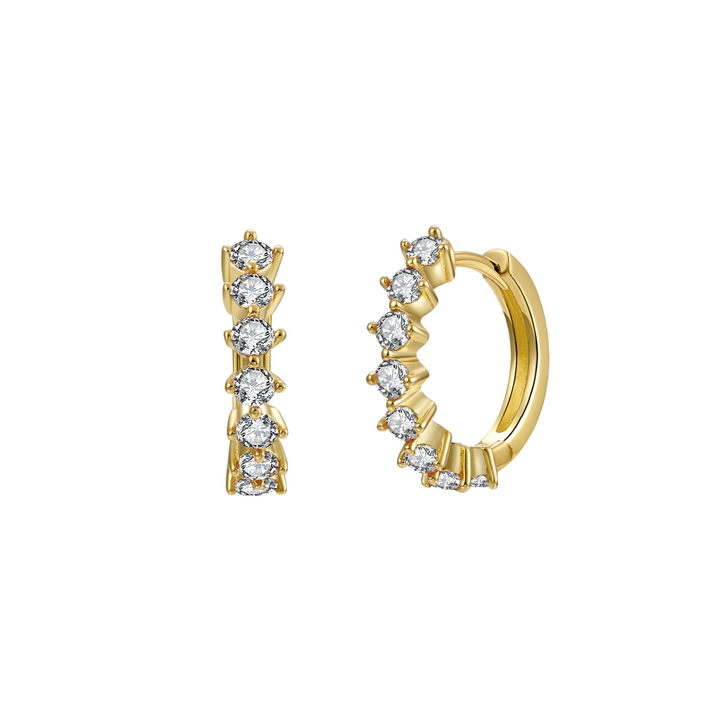 CINDY GOLD WHITE EARRINGS