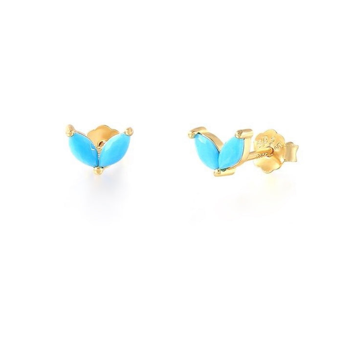 EMMA GOLD TURQUOISE EARRINGS