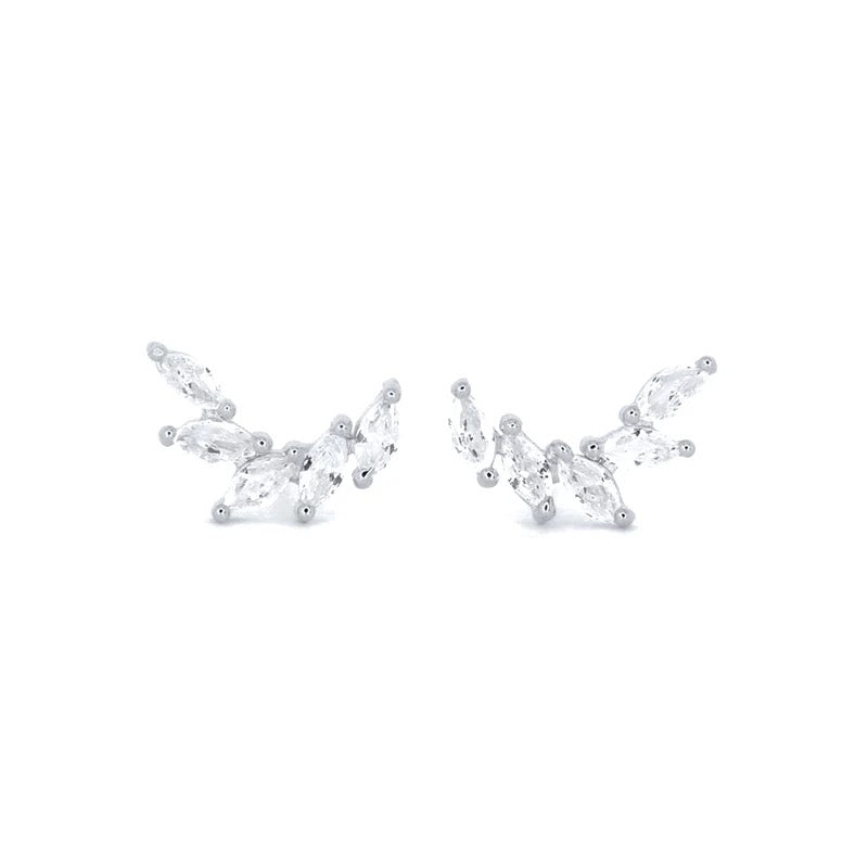 DARCY SILVER WHITE EARRINGS