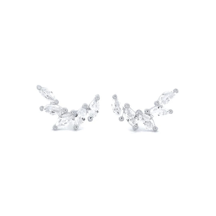 DARCY SILVER WHITE EARRINGS
