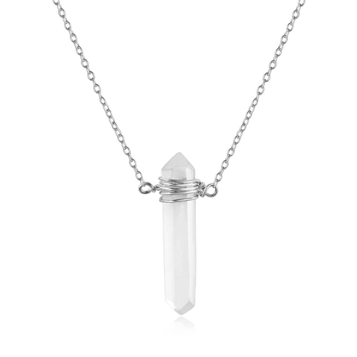 CRYSTAL QUARTZ SILVER NECKLACE