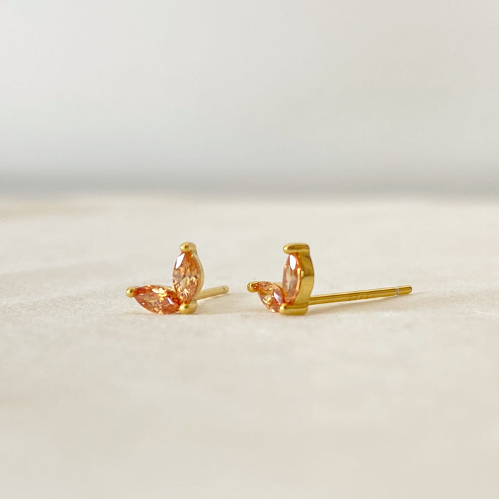 EMMA GOLD ORANGE EARRINGS