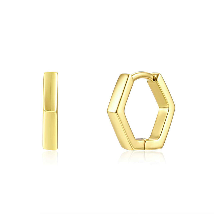 HEXAGON GOLD EARRINGS