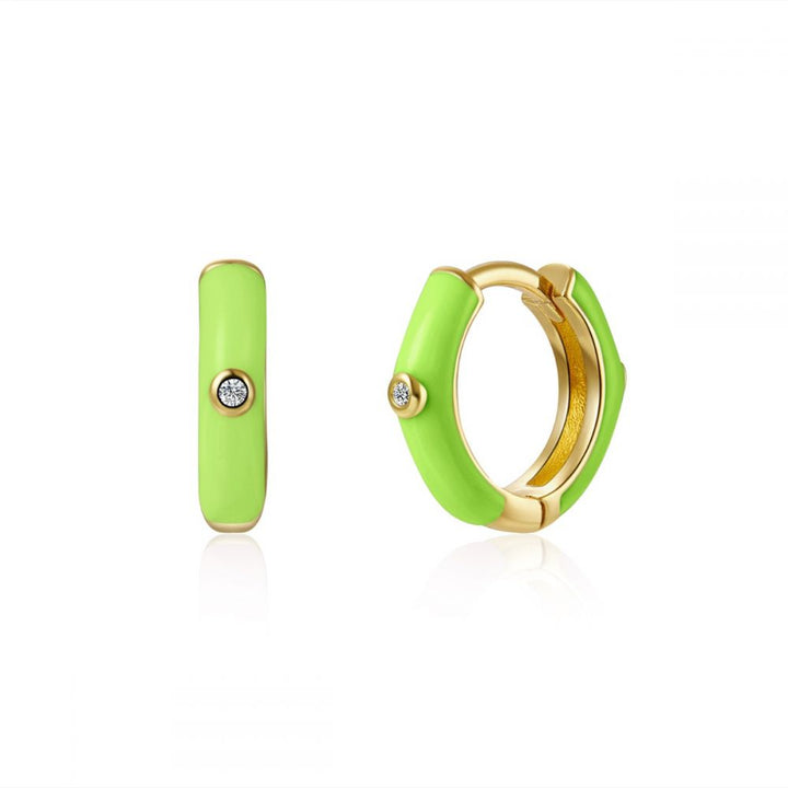 ZINNIA GOLD GREEN EARRINGS